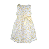 Talitha Ivory Floral Dress with Ribbon Bow