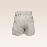 Carly Baby Girls Beige shorts turn-up bottom hem