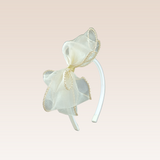 Reily Girls Ivory Bow Headband