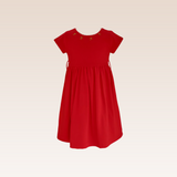 Lille Girls Cherry Belted Contrast Front Dress