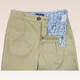 Denzel Boys Khaki Straight Leg Pants with Adjuster