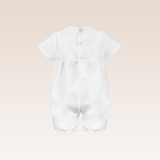 Ayden Baby Boy Offwhite Christening Romper Set