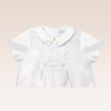 Ayden Baby Boy Offwhite Christening Romper Set