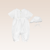 Ayden Baby Boy Offwhite Christening Romper Set