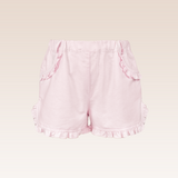 Georgina Girls Pink Gartered Ruffled Shorts