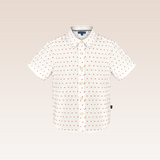 David Boys Red Swiss Dot Short Sleeve Buttoned-down Shirt