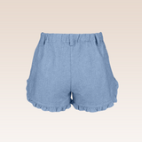 Georgina Girls  Blue Gartered Ruffled Shorts