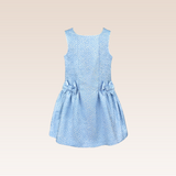 Francesca Girls Blue Drop Waist Textured Party Dress