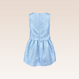 Francesca Girls Blue Drop Waist Textured Party Dress