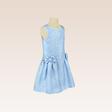 Francesca Girls Blue Drop Waist Textured Party Dress