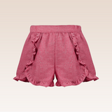 Gabi  Girls Red Ruffled Shorts