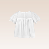 Heather Girls White Flowy Top