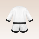 Milly Girls White Cardigan and Short with Contrasting Trims Set