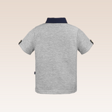 Nelson Boys Grey Polo Pique Shirt