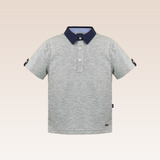 Nelson Boys Grey Polo Pique Shirt