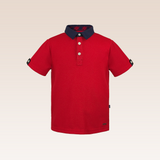 Nelson Boys Red Polo Pique Shirt