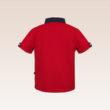 Nelson Boys Red Polo Pique Shirt