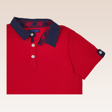 Nelson Boys Red Polo Pique Shirt