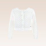 Mayline Baby Girls White Knitted Cardigan