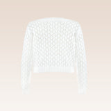 Mayline Girls White Knitted Cardigan