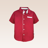 Dalton Boys Red Short Sleeves Button Down