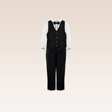 Daniel Boys Black Formal Vest and Pants