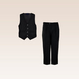 Daniel Boys Black Formal Vest and Pants