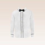 Daniel Boys Grey Long Sleeved Polo with Bow tie