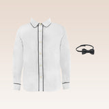 Daniel Boys Grey Long Sleeved Polo with Bow tie