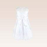 Blaize Girls White Pleated Party Dress