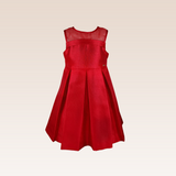 Blaize Girls Red Pleated Party Dress