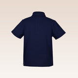 Neil Boys Navy Polo Pique Shirt