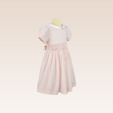 Jaylyn Girls Pink Printed Smocked Dress