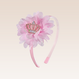 Thea Girls Pink Flower Crown Headband