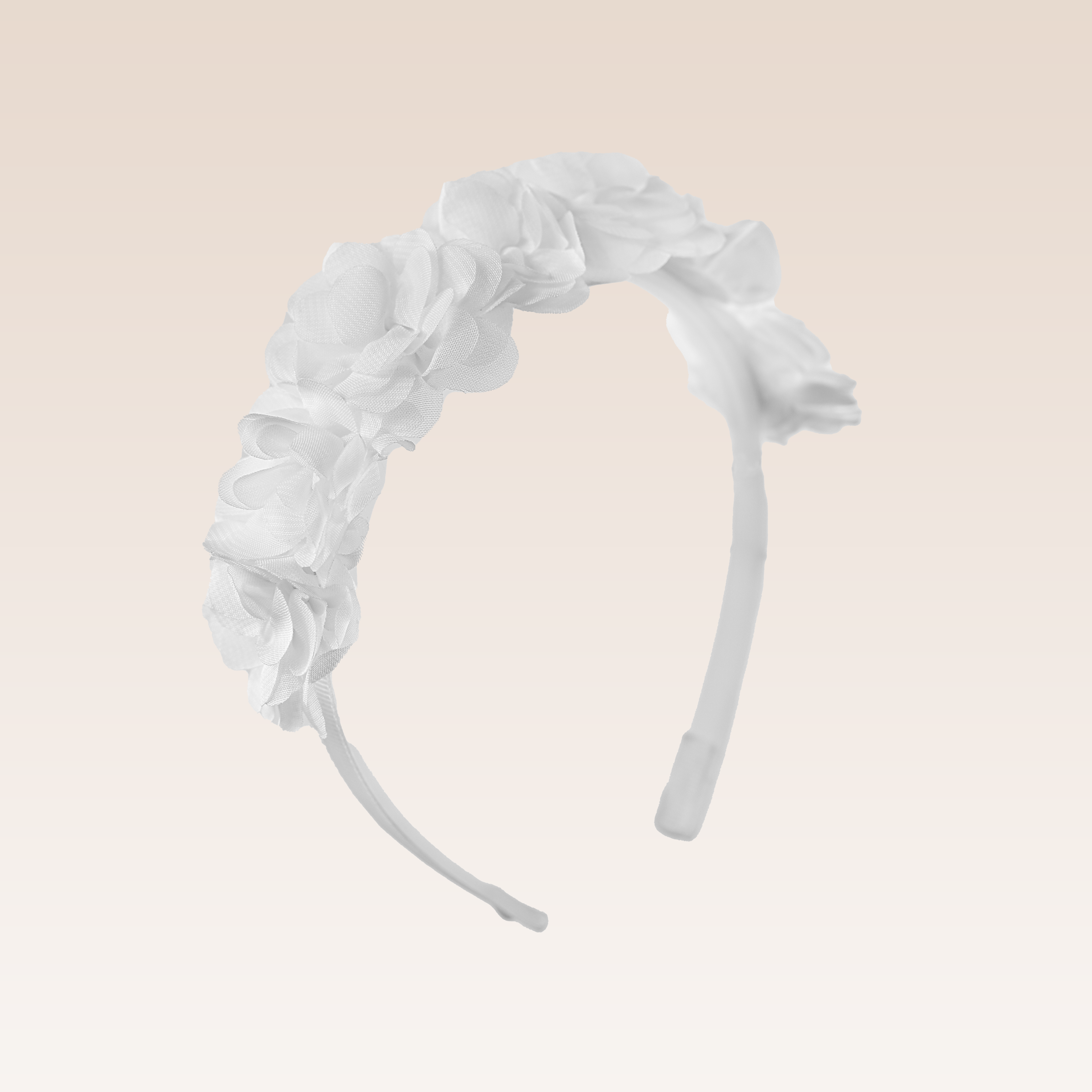 Reina Girls White Headband with Flowers