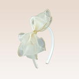 Reily Girls Ivory Bow Headband