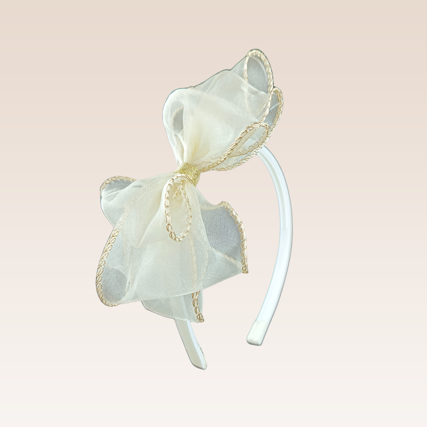 Reily Girls Ivory Bow Headband