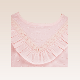 Ocean Girls Pink Ruffle Lace Top