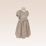 Jela Girls Brown Smocked Dress