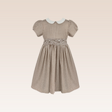 Jela Girls Brown Smocked Dress