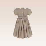 Jela Girls Brown Smocked Dress