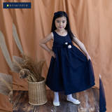 Gertrude Girls Navy Party Dress with Headband