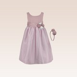 Gertrude Girls Pink Party Dress with Headband