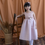 Gertrude Girls Pink Party Dress with Headband