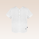 Finley Boys Henley Woven White Top