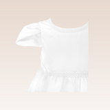 Bambi Girls Pearl White Dress