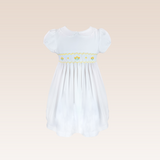 Moira Girls White Smocked Dress