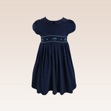 Moira Girls Navy Smocked Dress