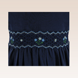 Moira Girls Navy Smocked Dress