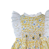 Malene Yellow Bee Smocked Dress